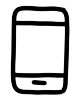 Icone téléphone l'atelier rouge